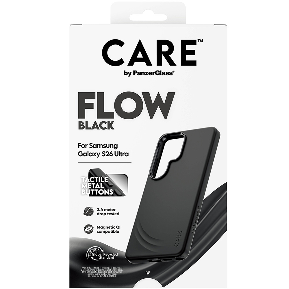 Etui CARE by PanzerGlass Flow do Galaxy S26 Ultra, do MagSafe, czarne