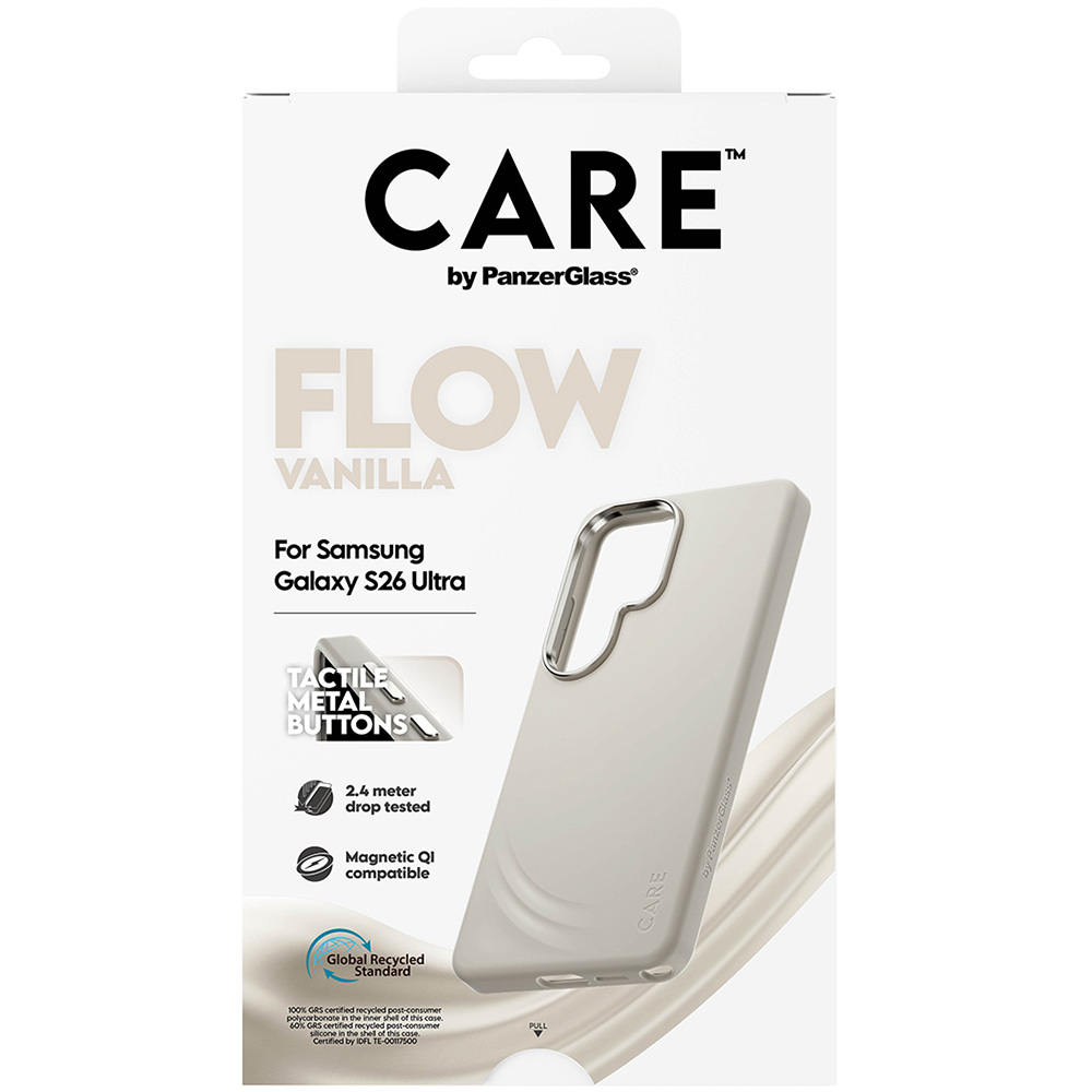 Etui CARE by PanzerGlass Flow do Galaxy S26 Ultra, do MagSafe, beżowe