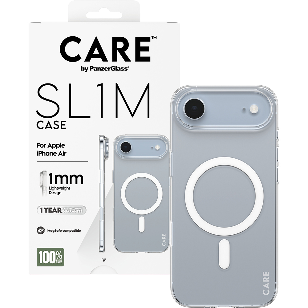 CARE by PanzerGlass SL1M, cienkie etui z pełną ochroną, magnes, przezroczyste