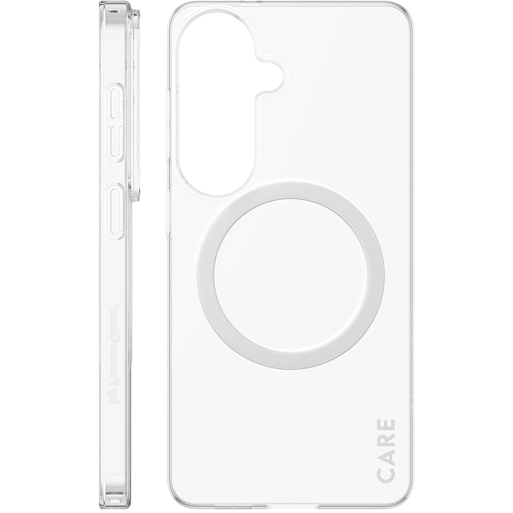 Etui CARE by PanzerGlass SL1M do MagSafe do Galaxy S26, przezroczysto-białe