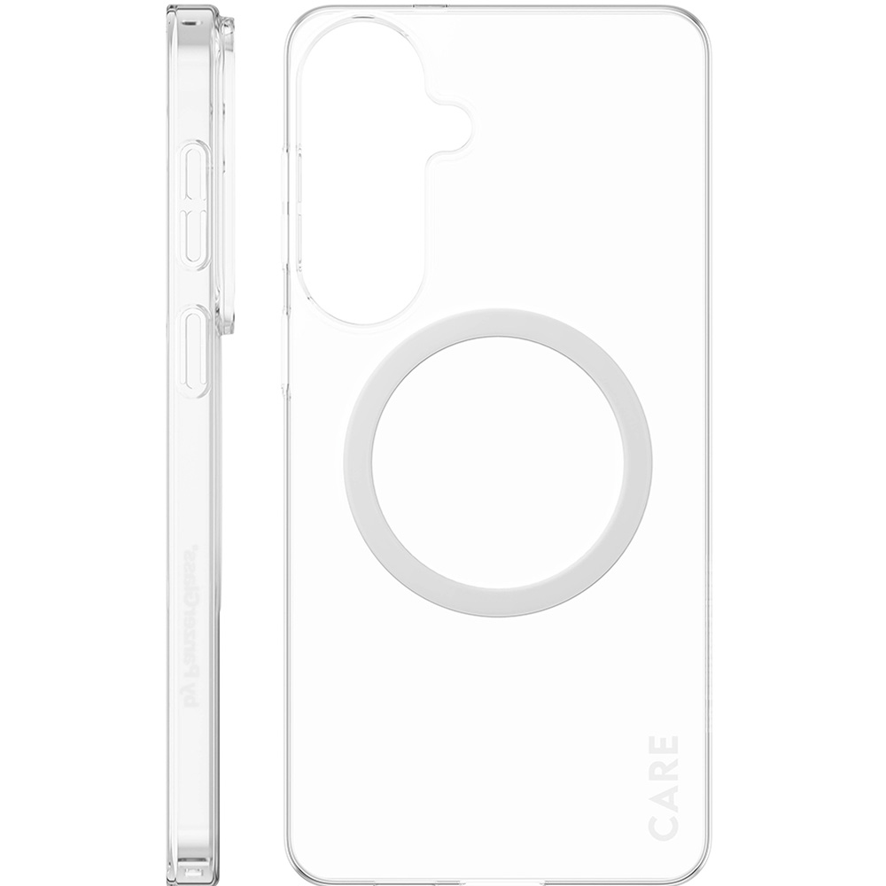 Etui CARE by PanzerGlass SL1M do MagSafe do Galaxy S26 Plus, przezroczysto-białe