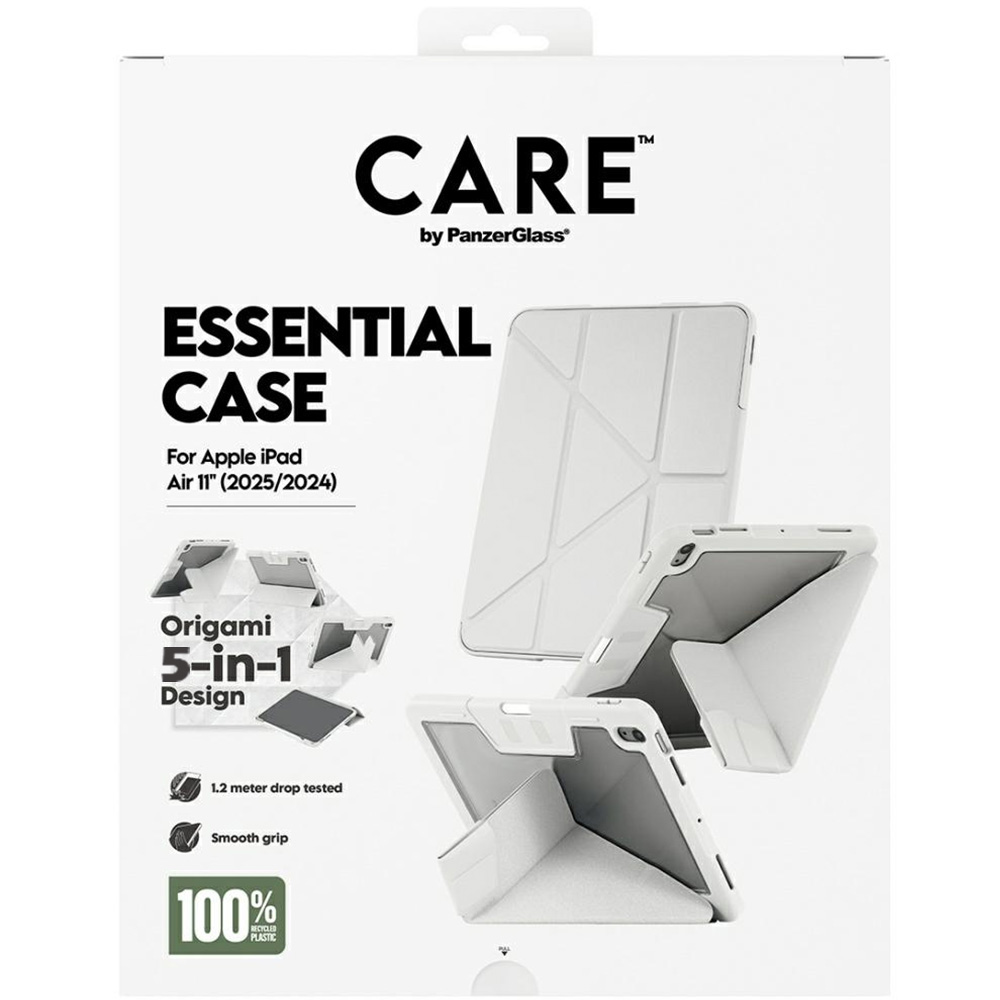 Etui CARE by PanzerGlass TPU Essential Case do iPad Air 11" 7 / 6 gen. 2025 / 2024, jasnoszaro-przezroczyste