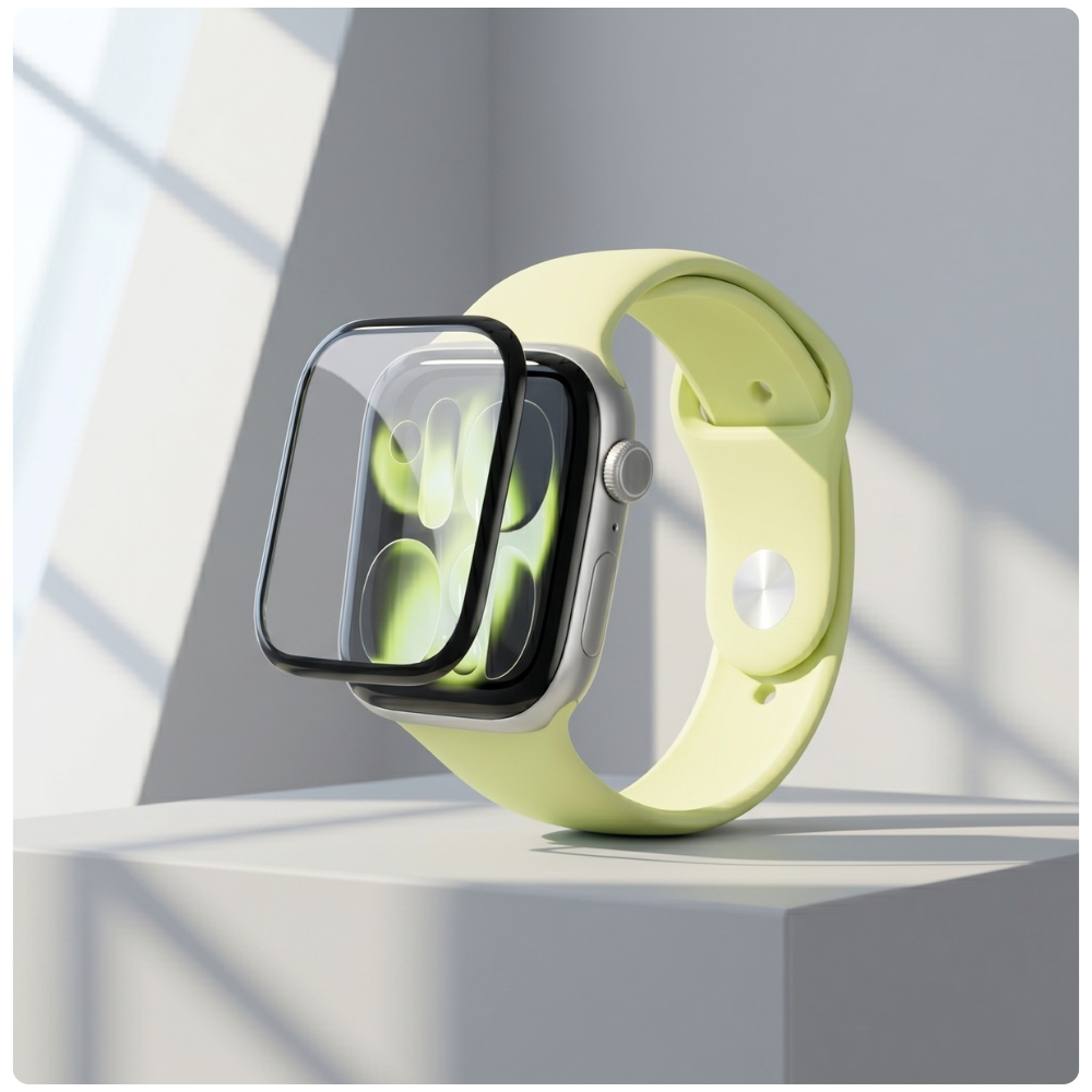 Ceramiczne szkło YAXO Diamond Armor Glass do Apple Watch 46 mm chroniące całą powierzchnię ekranu