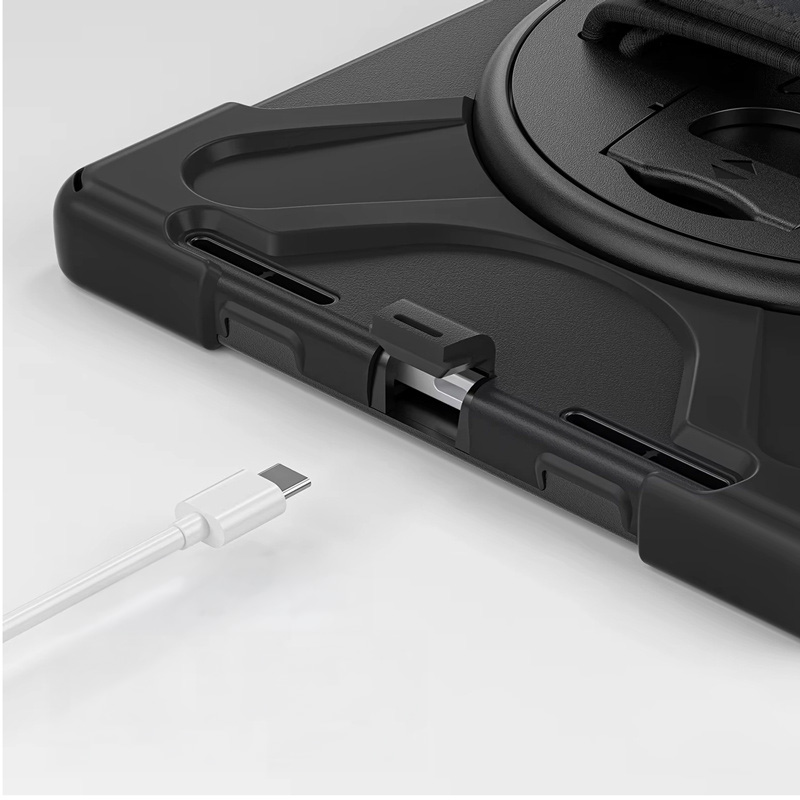 Etui pancerne wytrzymała obudowa Crong Defender Plus do Galaxy Tab S11 czarne