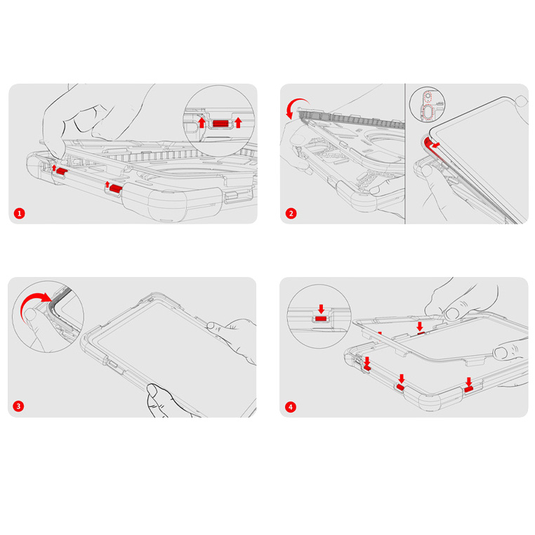 Masywne etui, obudowa Crong Defender Plus do Galaxy Tab S11 czarne