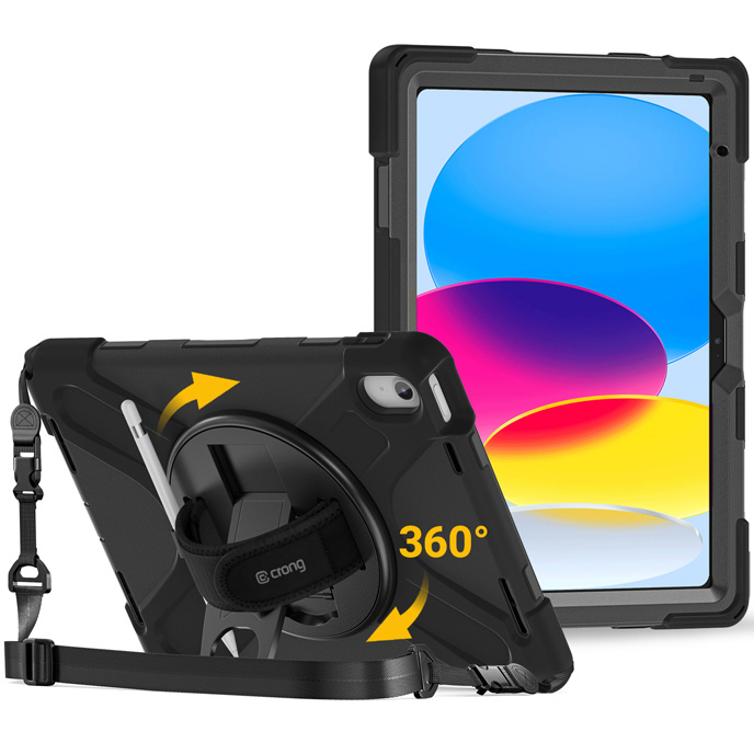 Solidne etui Crong Defender Plus do iPad 11 czarne