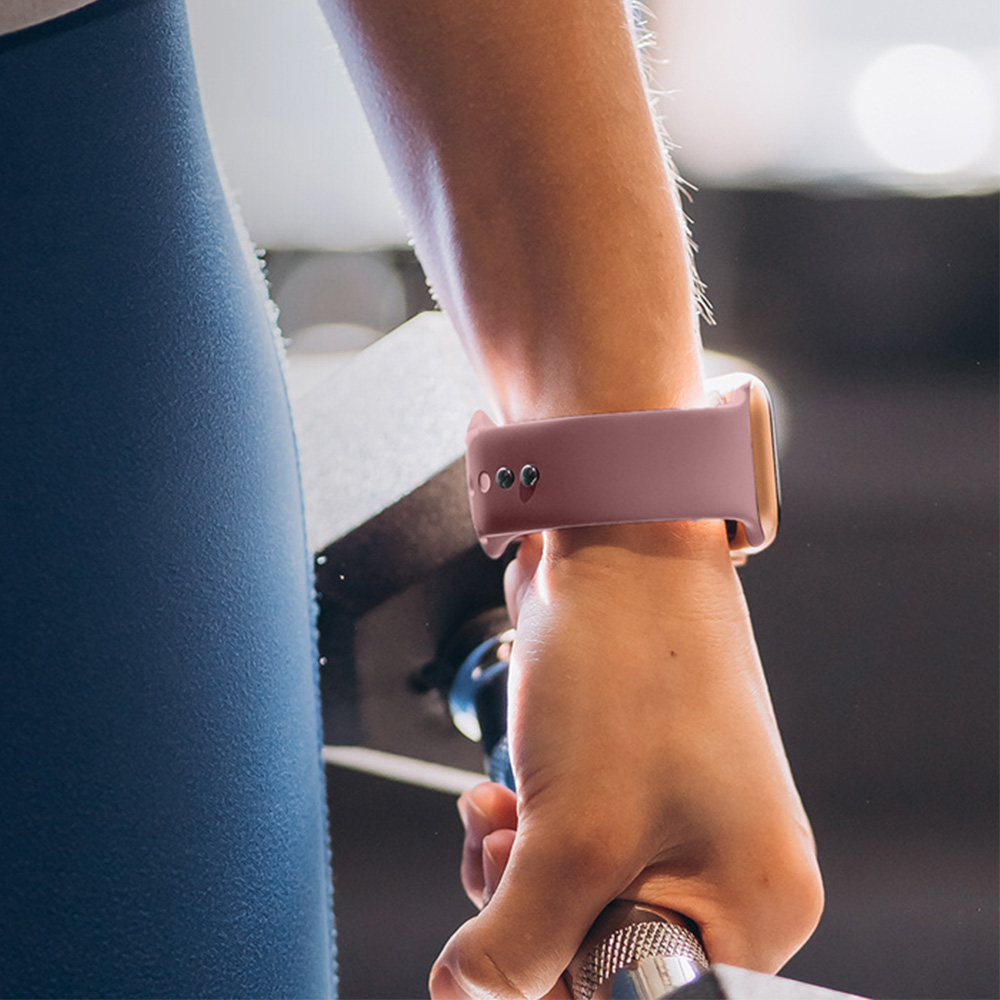 Pasek Crong Liquid Band do Apple Watch 42/41/40/38 mm, brudny róż
