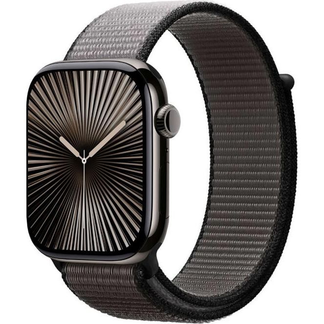 Pasek nylonowy Crong Nylon do Apple Watch 49/46/45/44 mm, czarno-szary