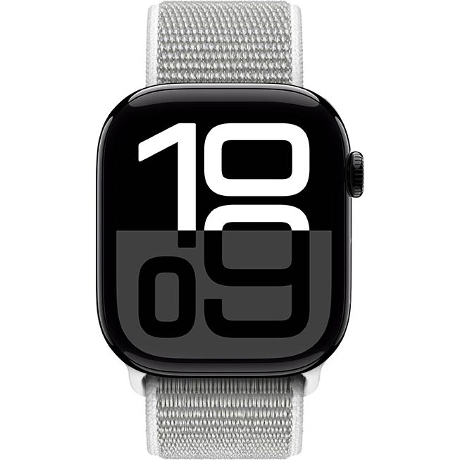 Pasek nylonowy Crong Nylon do Apple Watch 49/46/45/44 mm, biało-szary