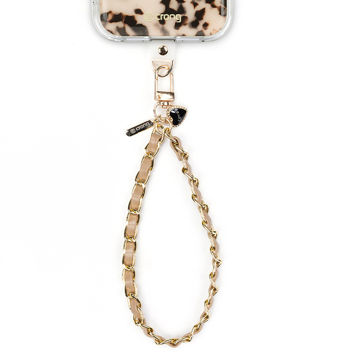 Crong Phone Charm, zawieszka beżowo złota