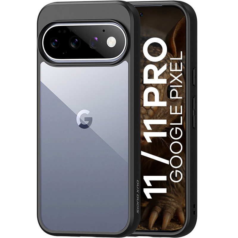 Etui ochronne Dux Ducis AIMO do Google Pixel 11 / Pixel 11 Pro, przezroczyste z czarną ramką