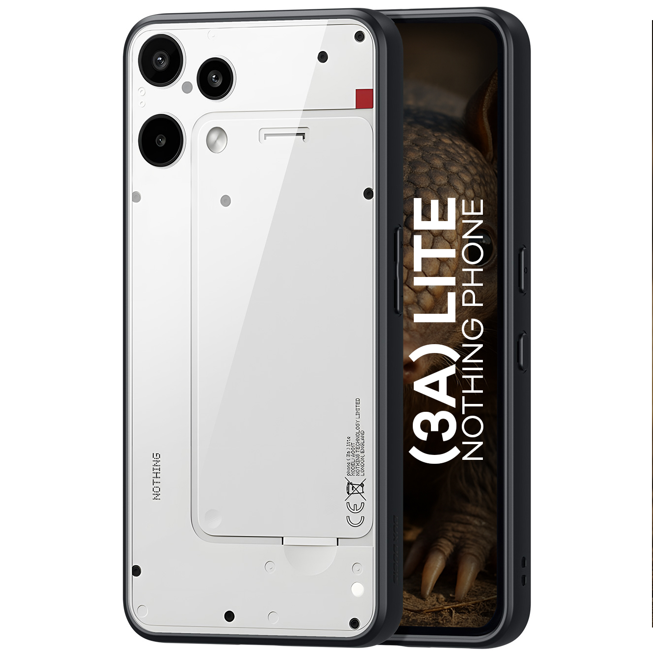 Etui ochronne Dux Ducis AIMO do Nothing Phone 3a Lite, przezroczyste z czarną ramką