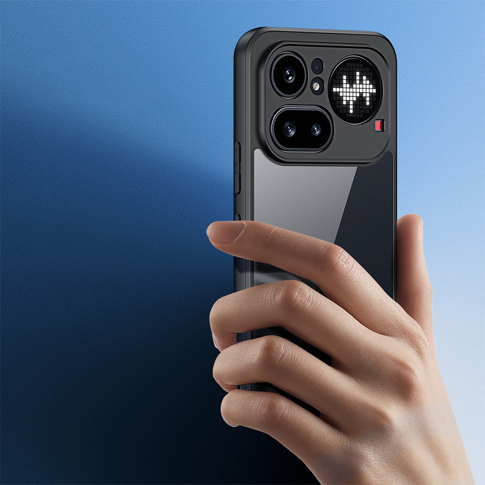 Etui Dux Ducis AIMO do Nothing Phone 4a Pro, przezroczyste z czarną ramką