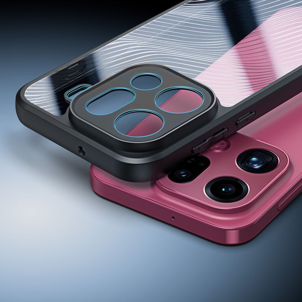 Etui ochronne Dux Ducis AIMO do Oppo Find X9 Pro, przezroczyste z czarną ramką