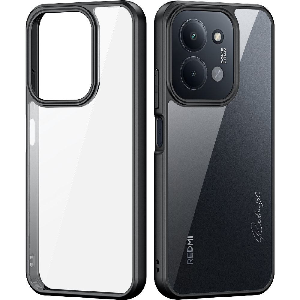 Etui ochronne Dux Ducis AIMO do Xiaomi Redmi 15C 5G, przezroczyste z czarną ramką