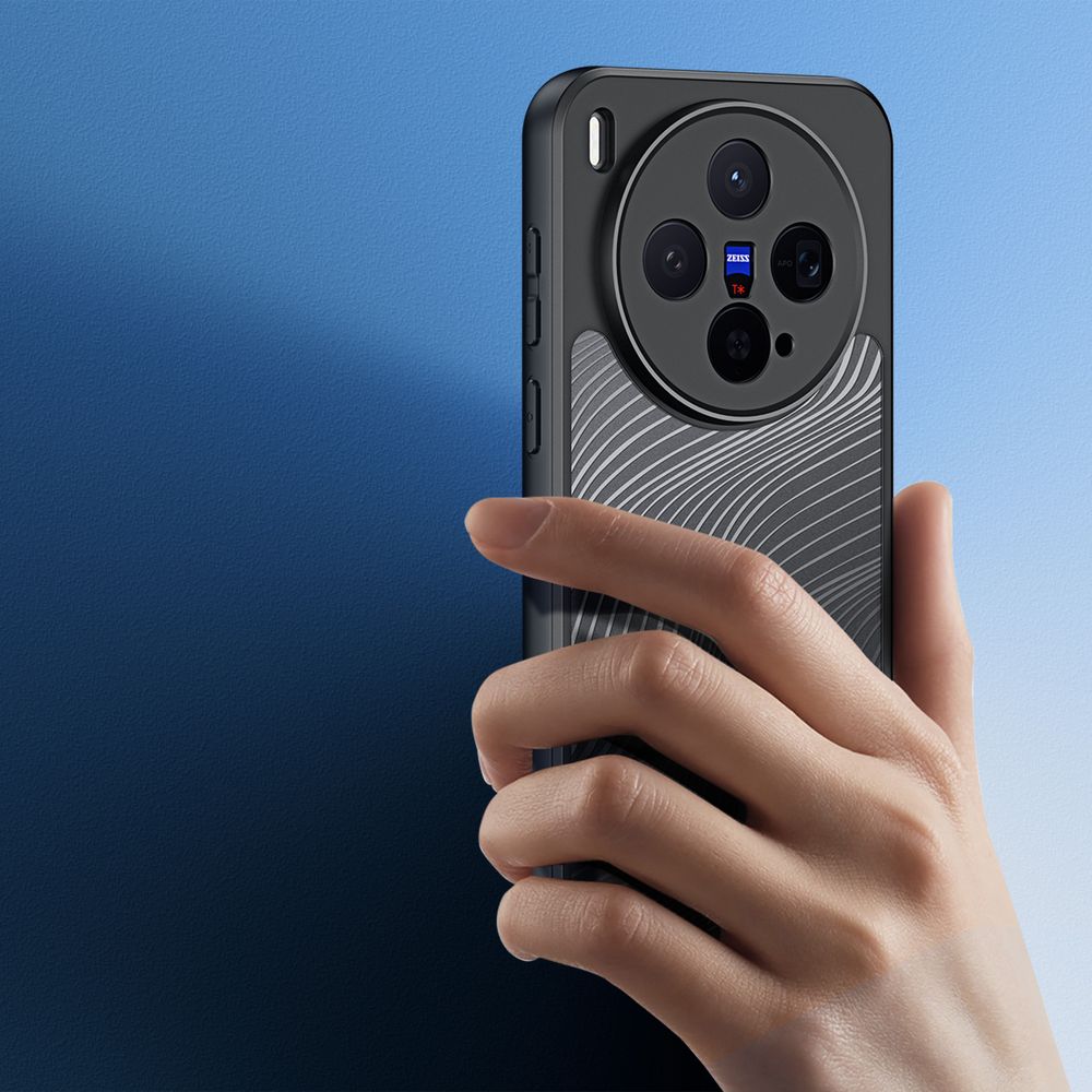 Etui ochronne Dux Ducis AIMO do Vivo X300 Pro, przezroczyste z czarną ramką