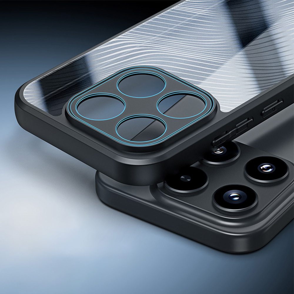 Etui Dux Ducis AIMO do Xiaomi 17, przezroczyste z czarną ramką