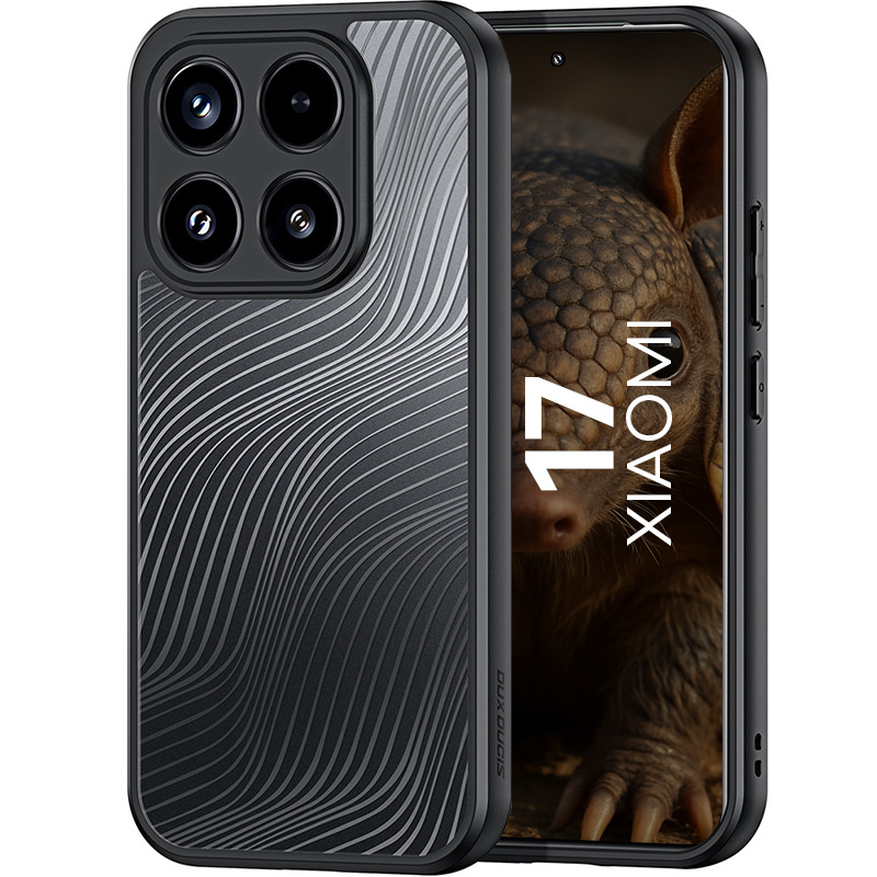 Etui Dux Ducis AIMO do Xiaomi 17, przezroczyste z czarną ramką