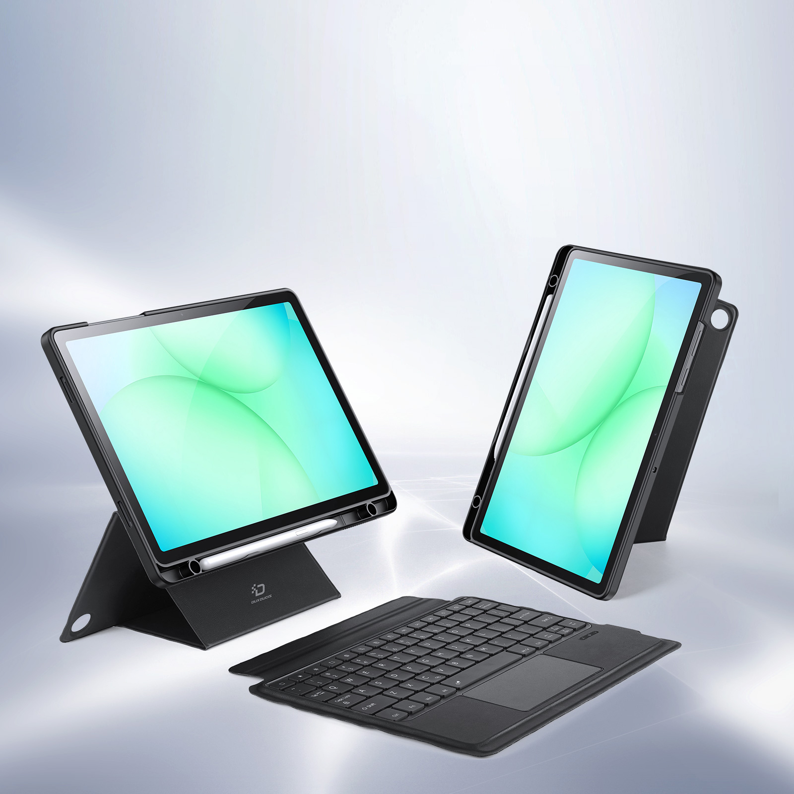 Etui z klawiaturą Bluetooth 5.0 Dux Ducis (seria DK) do Samsung Galaxy Tab A11 Plus / A9 Plus, czarne