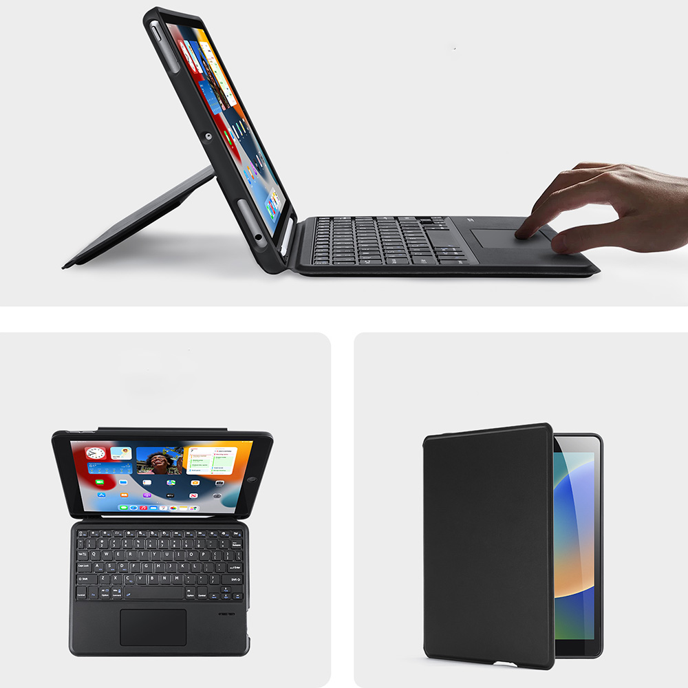 Etui z podświetlaną klawiaturą Bluetooth Dux Ducis (DK Series) do iPad 9/8/7 gen. 10.2/iPad Pro 10.5'' 2017/iPad Air 3, czarne