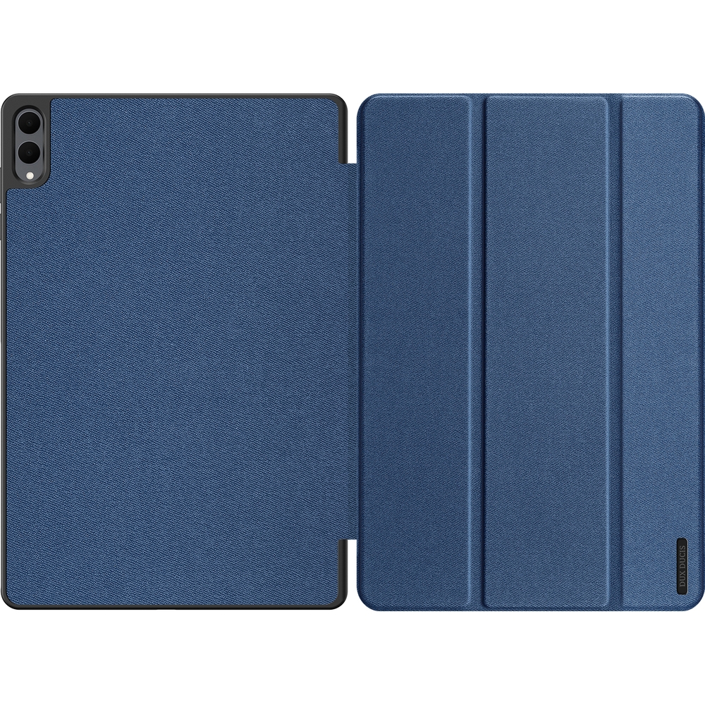 Etui z klapką Dux Ducis Domo do Galaxy Tab S11 Ultra, niebieskie. Obudowa posiada funkcję Stand, dzięki czemu oglądanie filmów lub przeglądania internetu i social mediów stanie się niezwykle wygodne! A dodatkowa funkcja tego case'a funkcja Auto Wake/Sleep pomoże w zadbaniu o baterię tabletu!