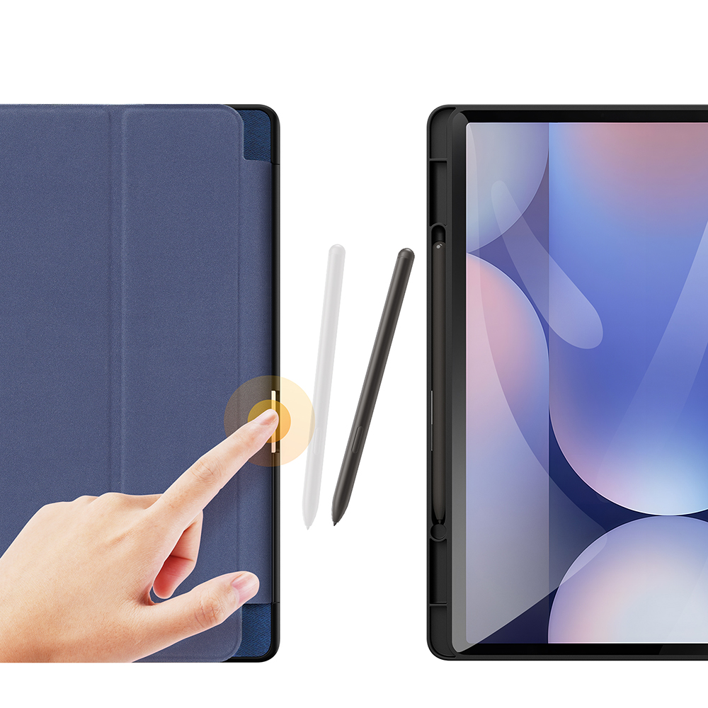 Etui z klapką Dux Ducis Domo do Galaxy Tab S10 Plus/S9 Plus/S9 FE Plus, granatowe