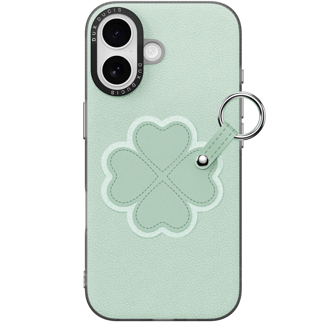 Dux Ducis Luvy, etui na telefon z ekoskóry, ochrona, stylowe, praktyczne, zielone z koniczyną