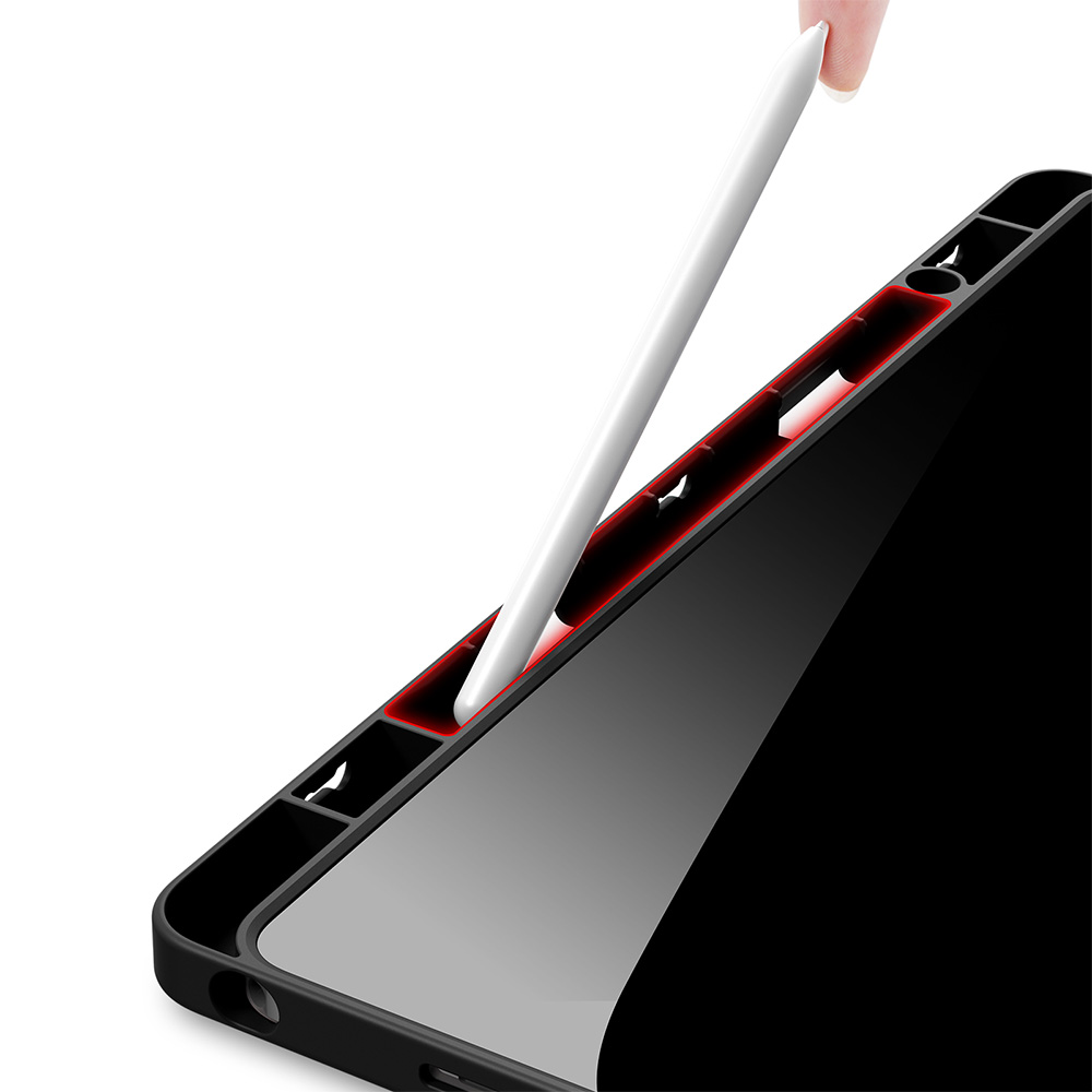 Etui z klapką Dux Ducis Magi do Galaxy Tab A11 Plus / A9 Plus, przezroczysto-czarne