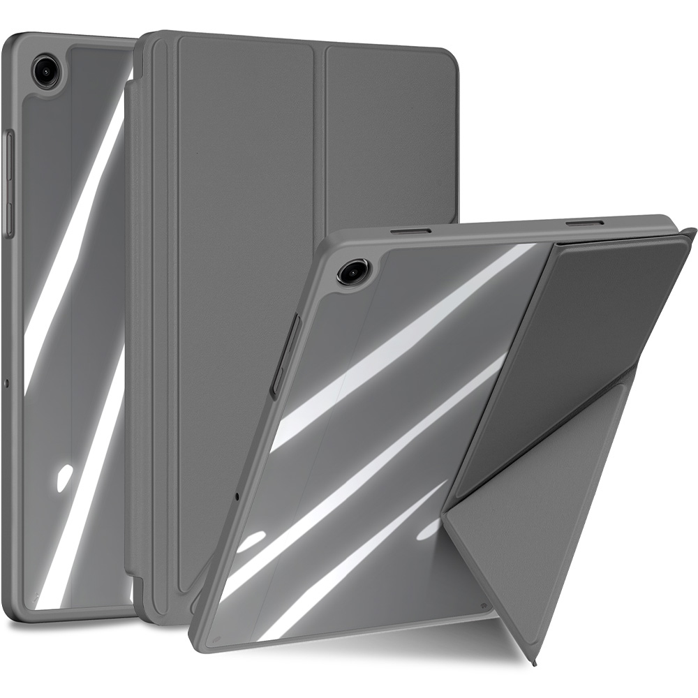Etui z klapką Dux Ducis Magi do Galaxy Tab A11 Plus / A9 Plus, przezroczysto-szare