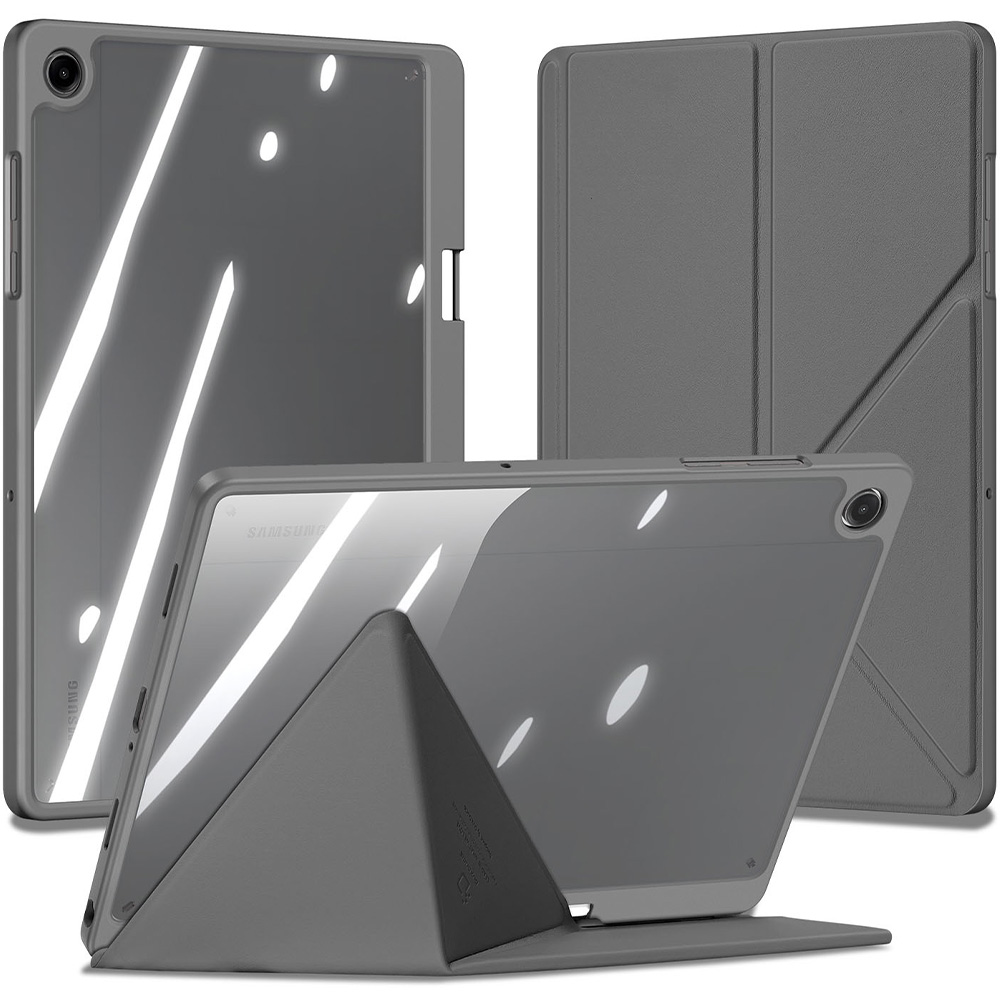 Etui z klapką Dux Ducis Magi do Galaxy Tab A11 Plus / A9 Plus, przezroczysto-szare