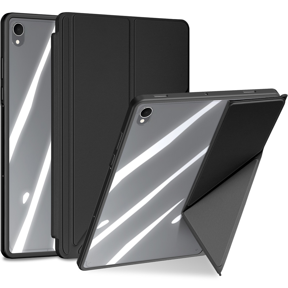 Etui z klapką Dux Ducis Magi do Galaxy Tab S11, przezroczysto-czarne