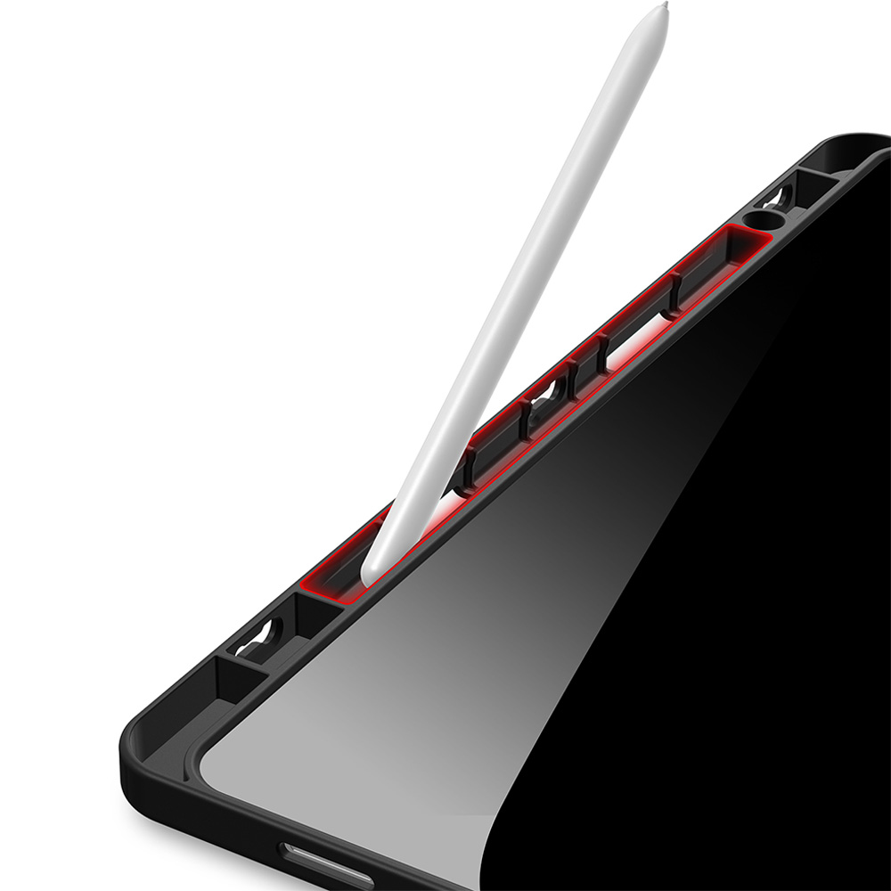 Etui z klapką Dux Ducis Magi do Galaxy Tab S11, przezroczysto-czarne