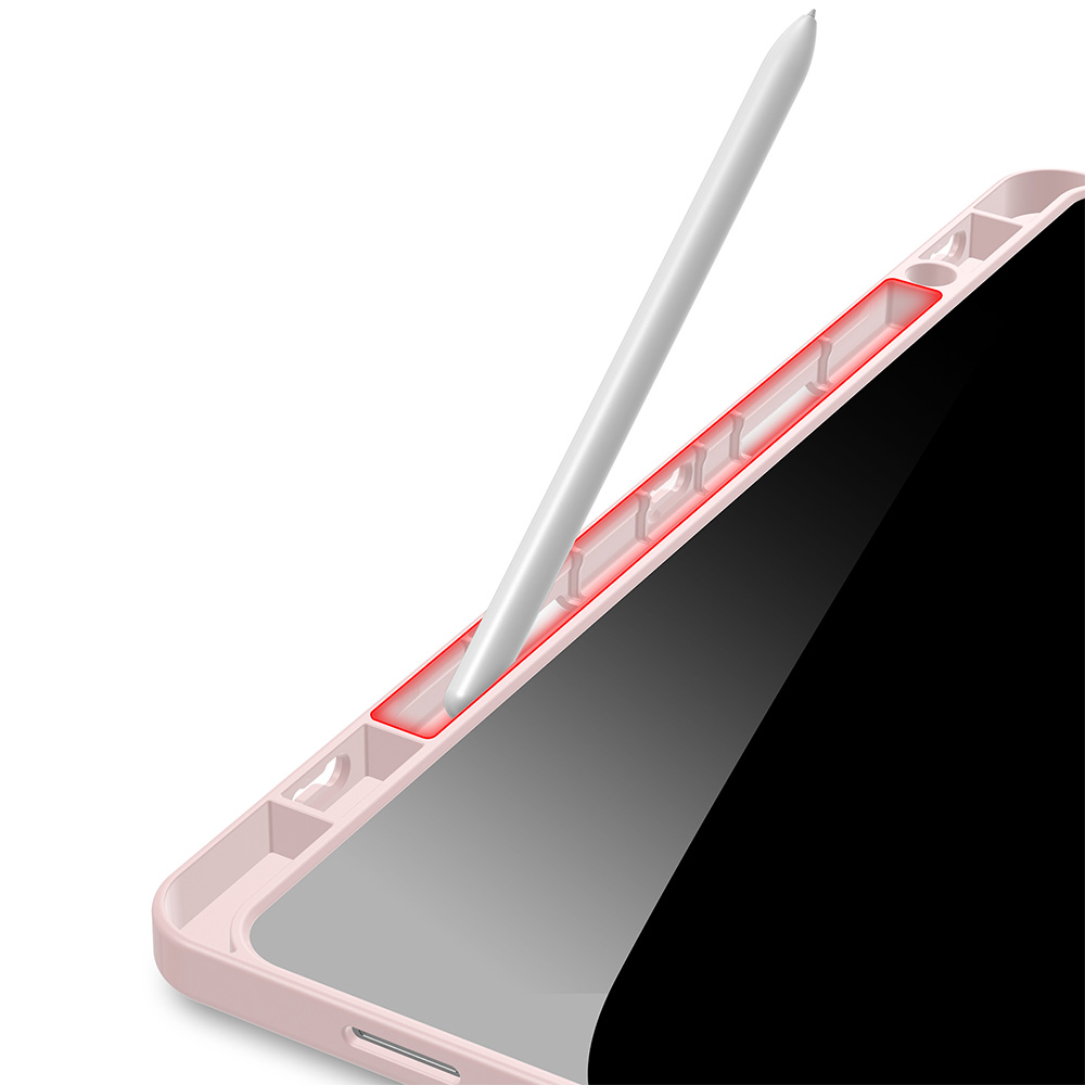Etui z klapką Dux Ducis Magi do Galaxy Tab S11, przezroczysto-różowe