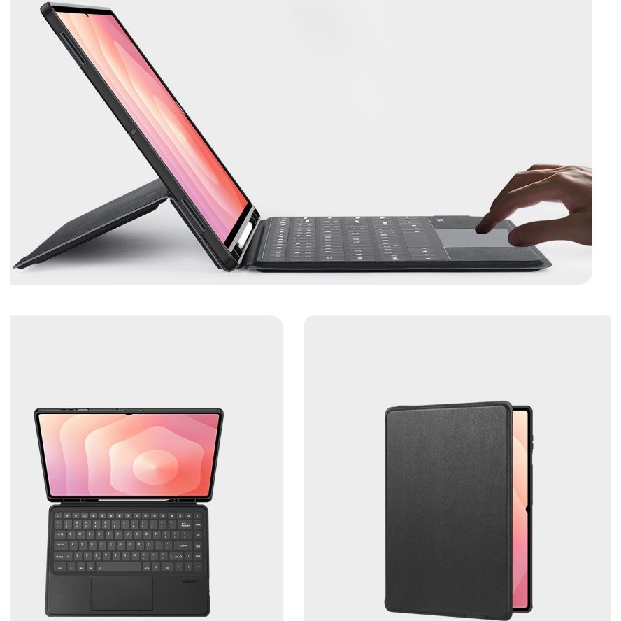 Etui z klawiaturą Bluetooth 5.0 Dux Ducis (seria DK) do Samsung Galaxy Tab S11 Ultra, czarne