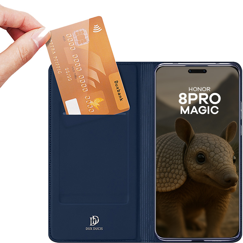 Etui z klapką Dux Ducis Skin Pro do Honor Magic8 Pro, granatowe