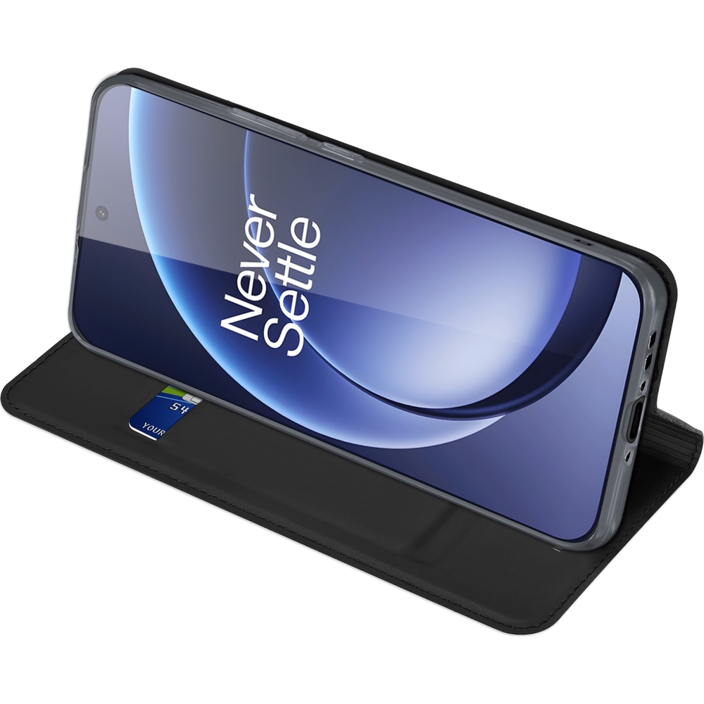 Etui z klapką, portfelowe, Dux Ducis Skin Pro do OnePlus 15, czarne