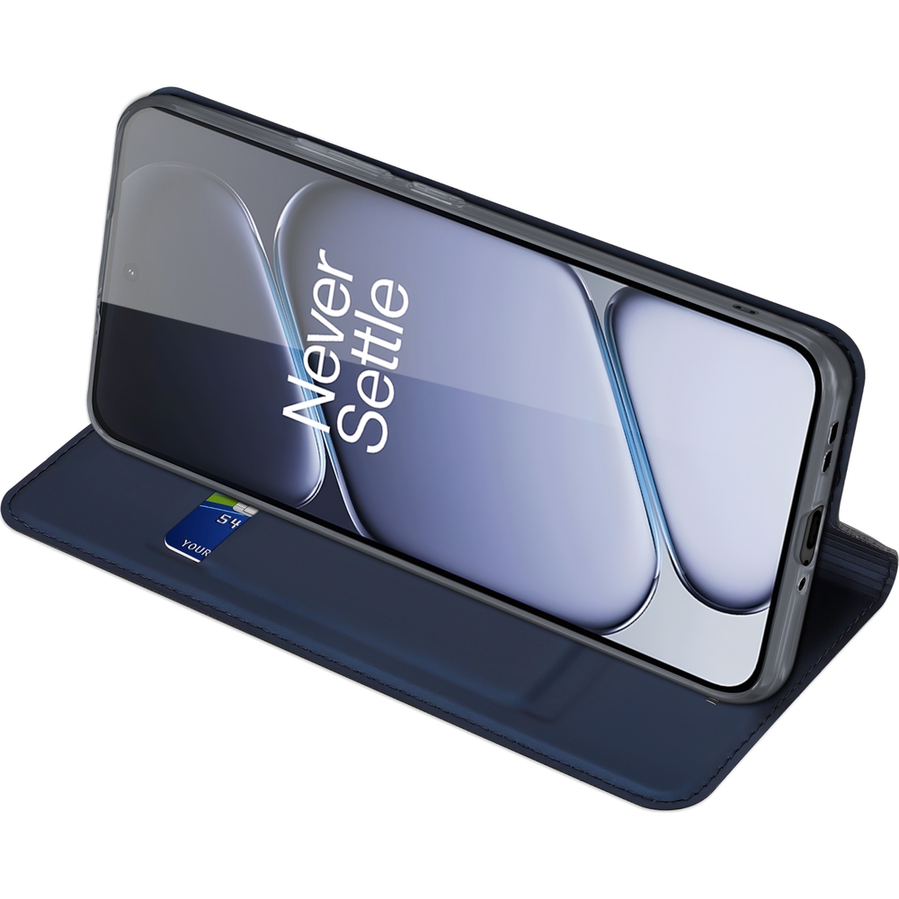 Etui z klapką, portfelowe, Dux Ducis Skin Pro do OnePlus 15R, granatowe