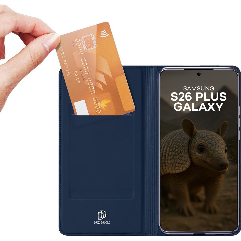 Etui z klapką Dux Ducis Skin Pro do Galaxy S26 Plus, granatowe