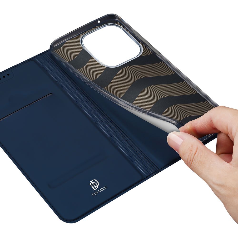 Etui z klapką Dux Ducis Skin Pro do Xiaomi 15T, granatowe