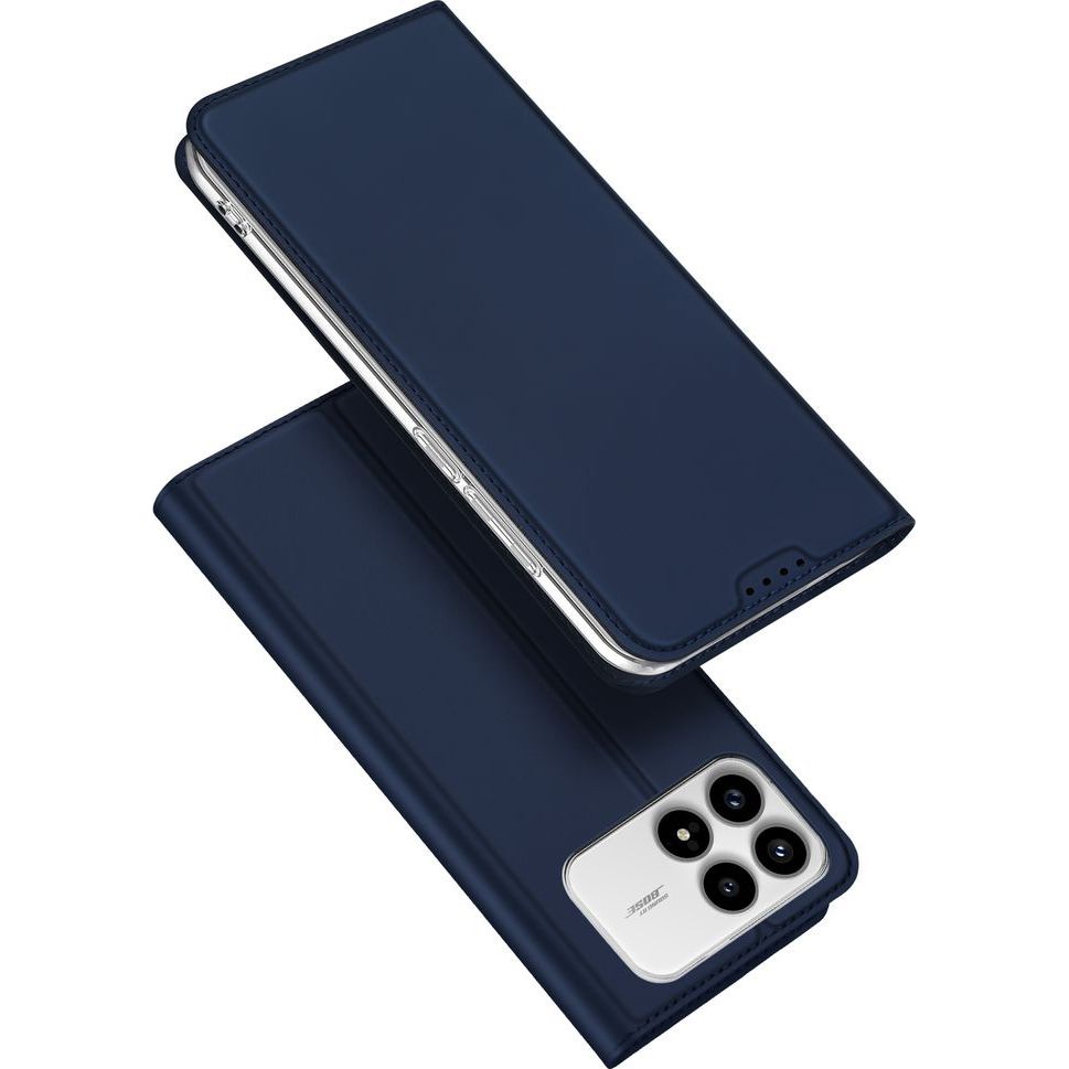 Etui z klapką, portfelowe, Dux Ducis Skin Pro do Xiaomi POCO F8 Pro, granatowe