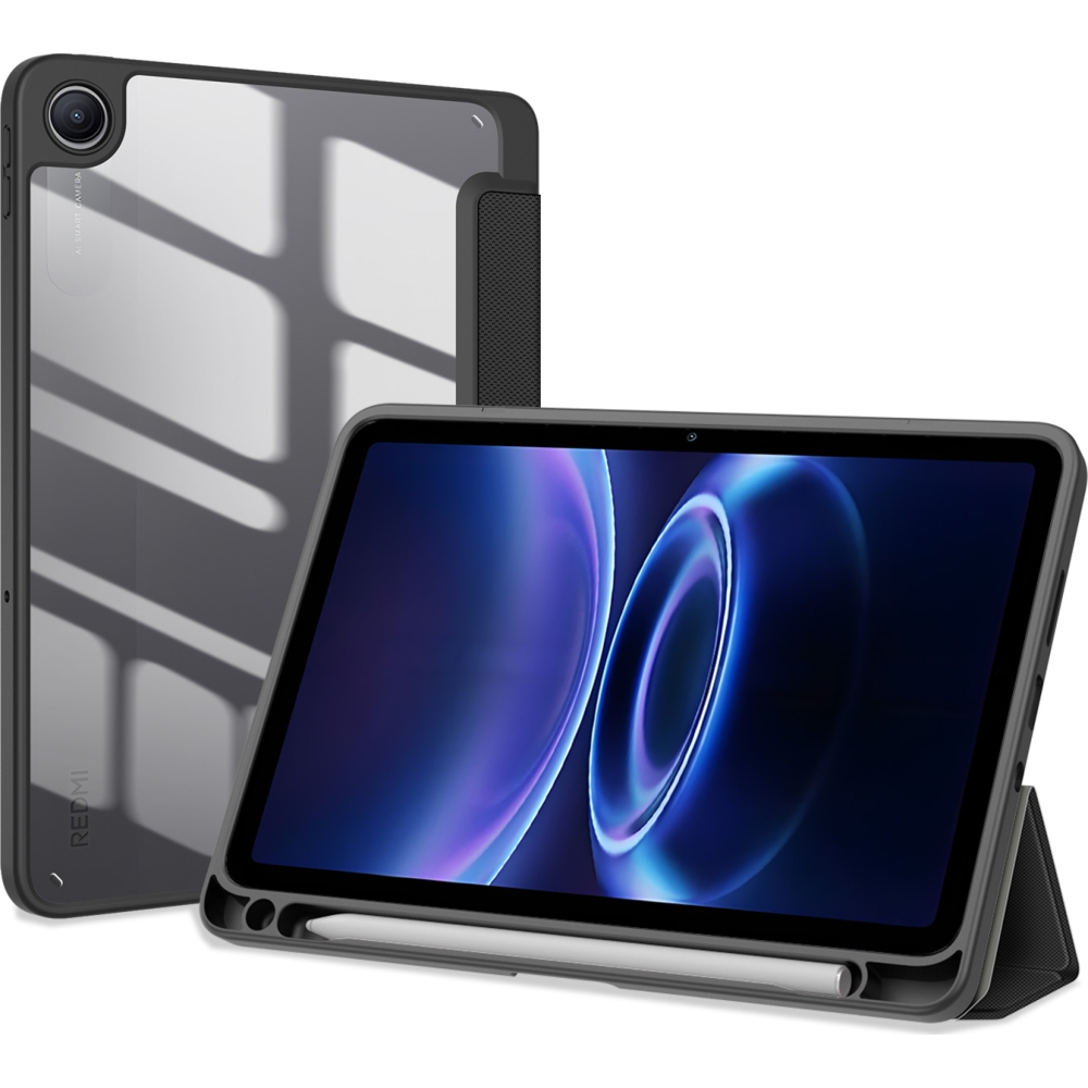 Etui z klapką Dux Ducis Toby do Redmi Pad 2 / Poco Pad C1, czarne