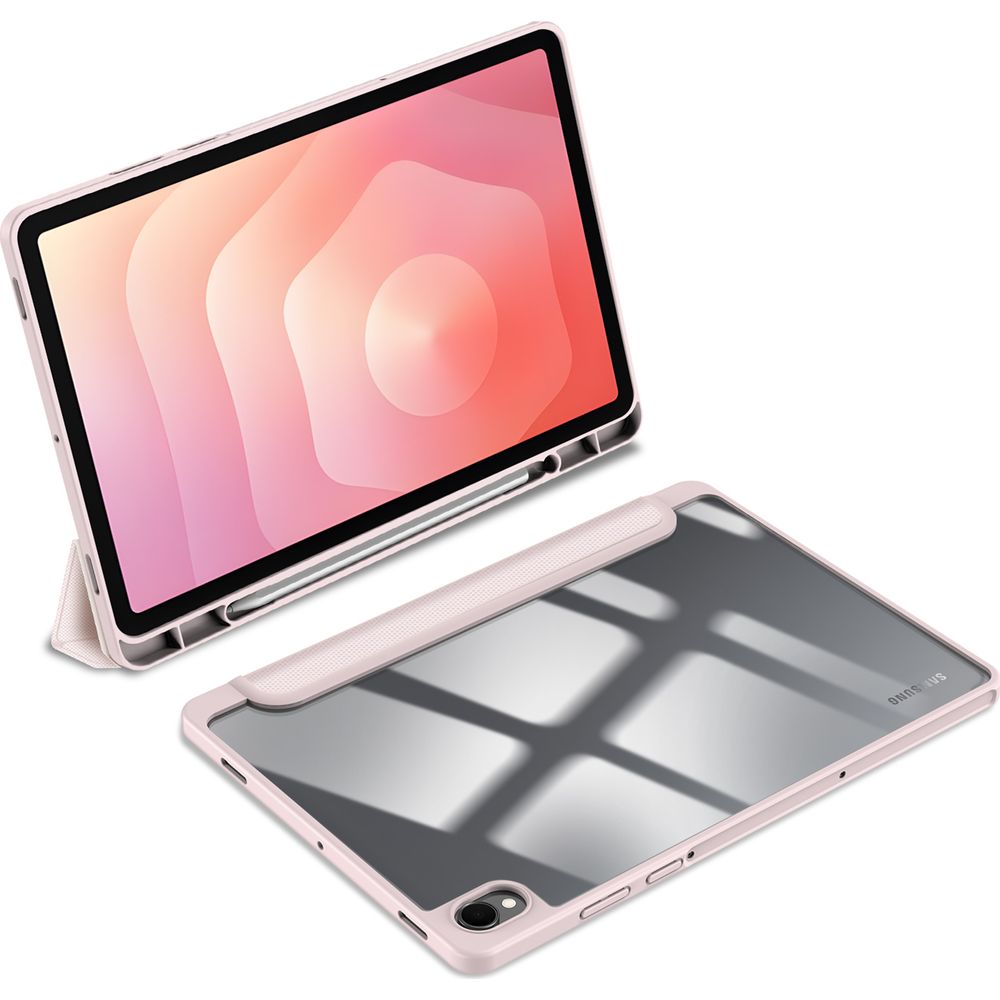 Etui z klapką Dux Ducis Toby do Galaxy Tab S11, różowe