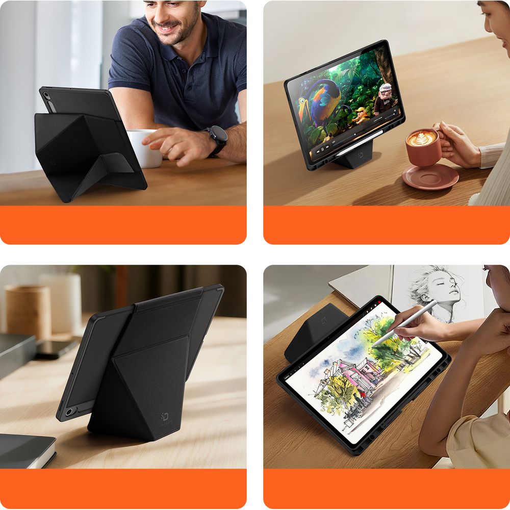 Etui z klapką Dux Ducis Vers do Galaxy Tab S10 FE Plus, czarne