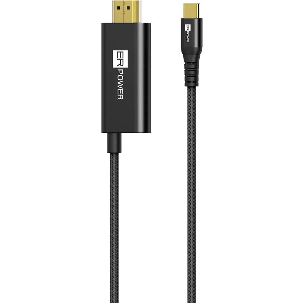 ERPOWER DisplayPorter Cable, kabel HDMI bez kompromisów jakości, szybkie ładowanie, czarny