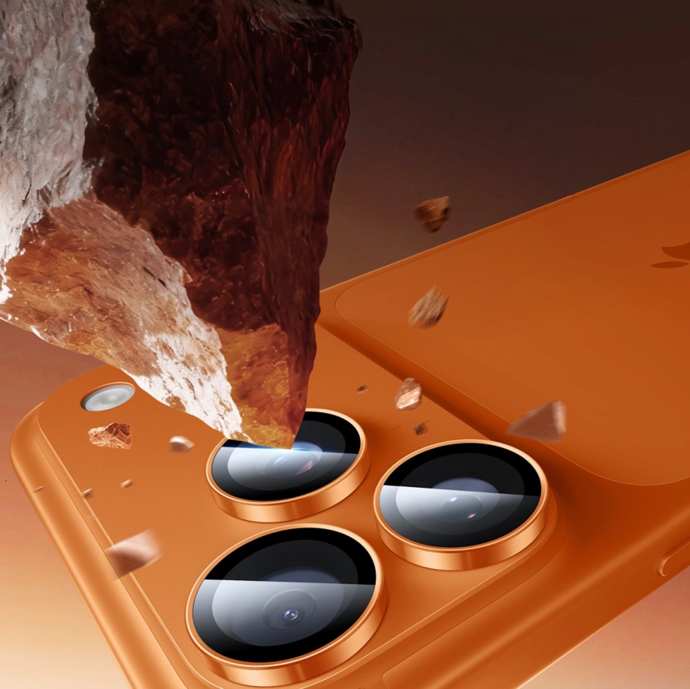 Szkło na aparat ESR Armorite Camera Protector do iPhone 17 Pro Max / 17 Pro / 16 Pro Max / 16 Pro / 15 Pro Max / 15 Pro / 14 Pro Max / 14 Pro, pomarańczowe
