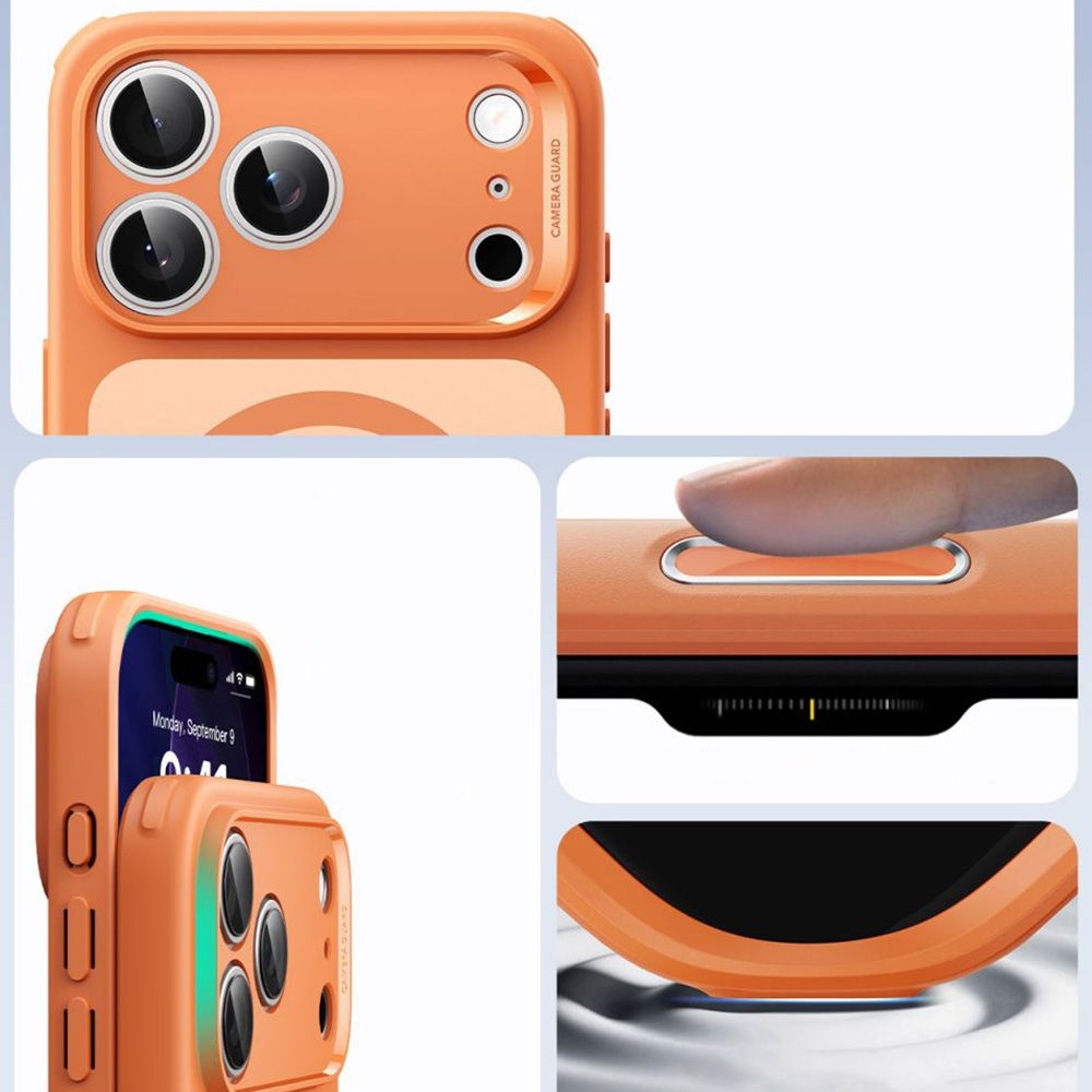 Etui ESR Classic Hybrid do MagSafe do iPhone 17 Pro Max, półprzezroczysto-pomarańczowe