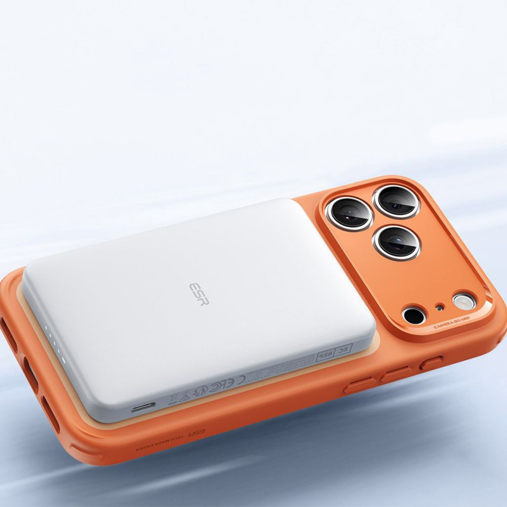 Etui ESR Classic Hybrid do MagSafe do iPhone 17 Pro Max, półprzezroczysto-pomarańczowe