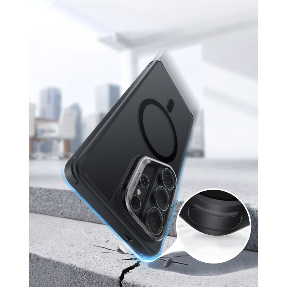ESR Classic Hybrid Kickstand MagSafe, smukły minimalistyczny design szybka zmiana, czarne matowe