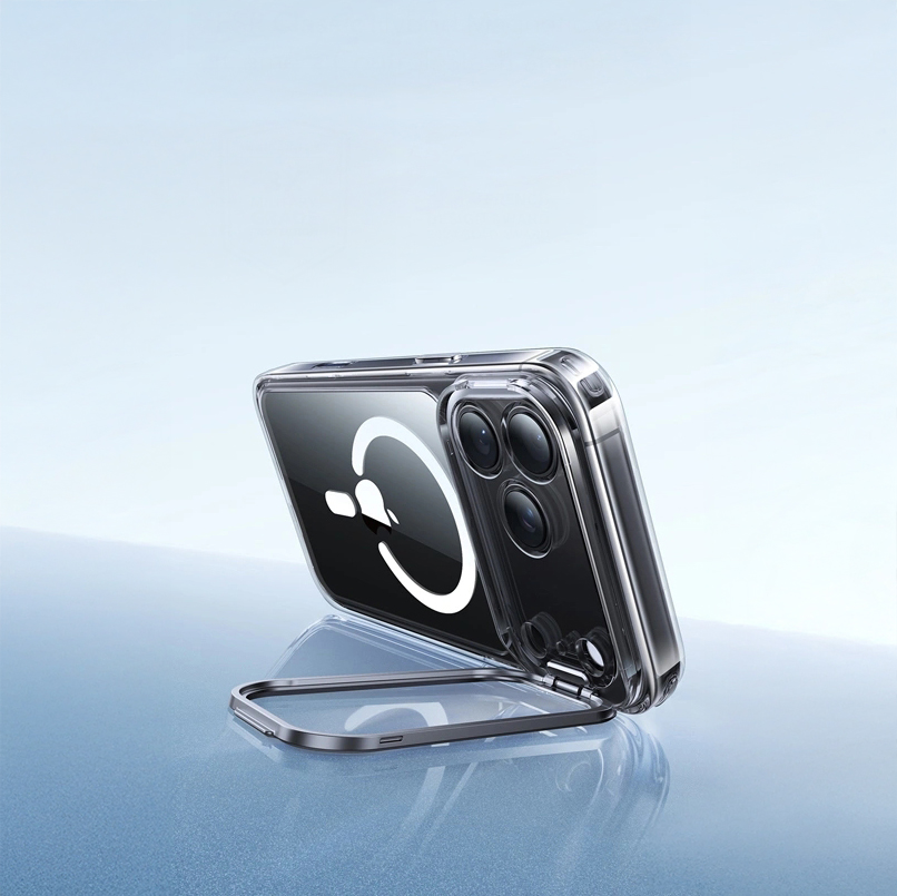 ESR Classic Hybrid Kickstand MagSafe, magnetyczny ring ładowanie MagSafe wygoda, przezroczyste