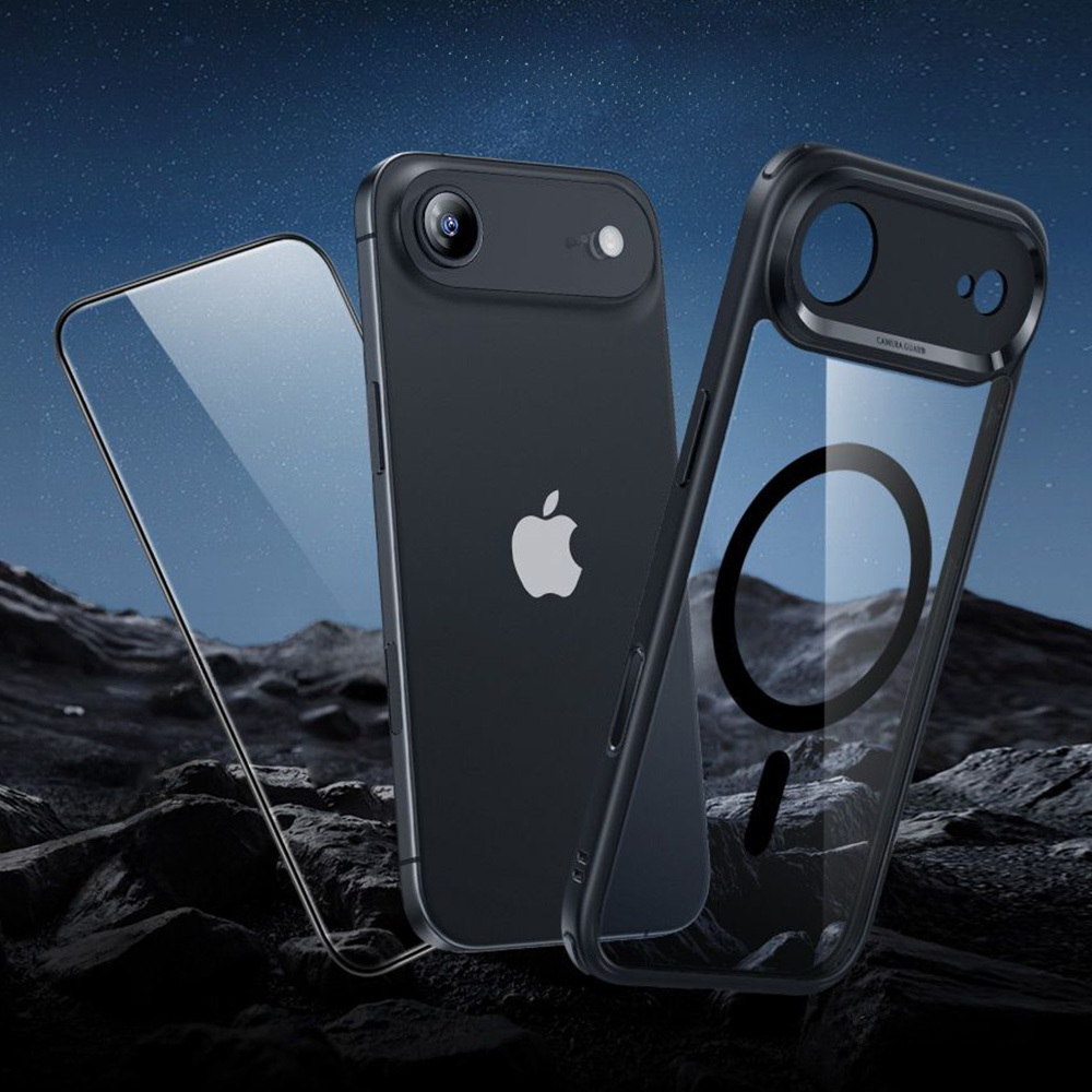 Zestaw etui + szkło hartowane, ESR Classic Hybrid MagSafe, Tempered Glass do Apple iPhone Air, czarno-przezroczyste